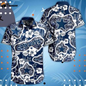 Limited Dallas Cowboys Hibiscus Flower Pattern Hawaiian Shirt