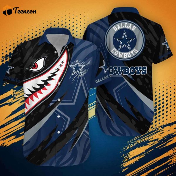 Limited Dallas Cowboys Shark Design Hawaiian Shirt