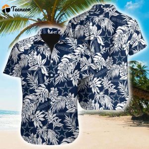 Limited Dallas Cowboys Tropical Leafs Pattern Hawaiian Shirt