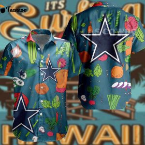 Limited Dallas Cowboys Tropical Vegetables Pattern Hawaiian Shirt