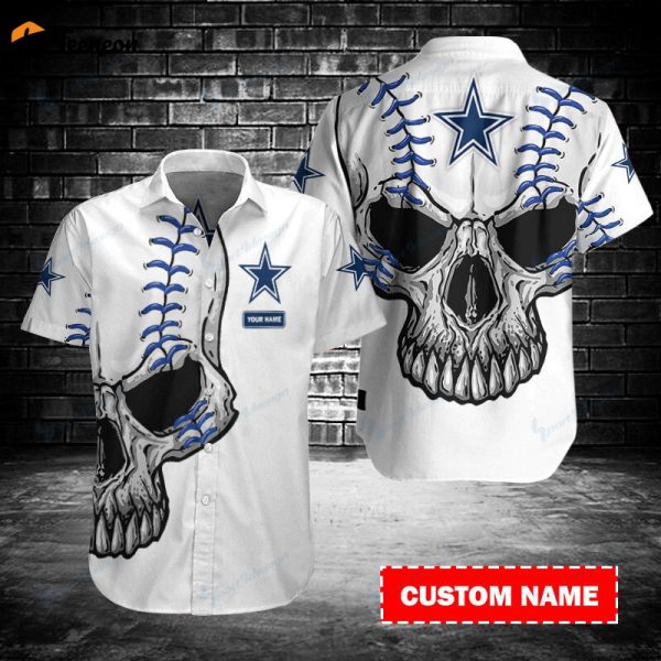 Limited Edition Personalized Dallas Cowboys Skull 3D Hawaiian Shirt