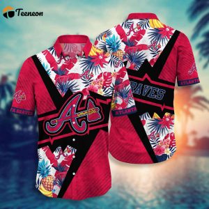 MLB Atlanta Braves Hawaiian Shirt Flower Swing Into Sunset For Fans