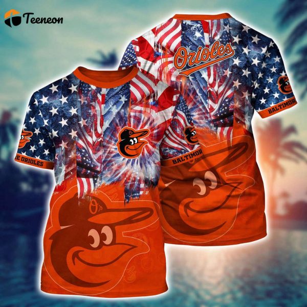 MLB Baltimore Orioles 3D T-Shirt Hawaiian Heatwave For Fans Sports