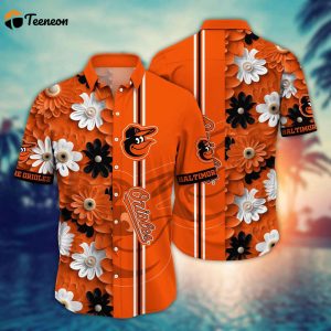 MLB Baltimore Orioles Hawaiian Shirt Floral Finesse For Sports Fans