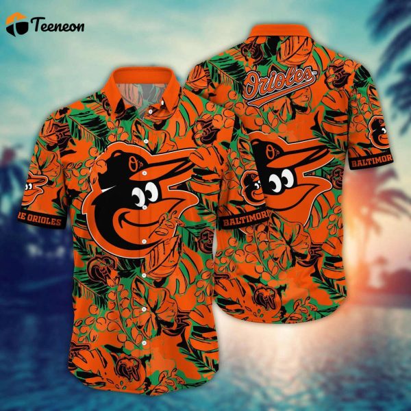 MLB Baltimore Orioles Hawaiian Shirt Flower Palm Tree Paradise For Fans