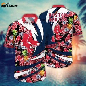 MLB Boston Red Sox Hawaiian Shirt Flower Bloom In Glory For Fans