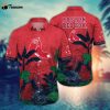 MLB Boston Red Sox Hawaiian Shirt Flower Tropical Trees Pattern For Fans