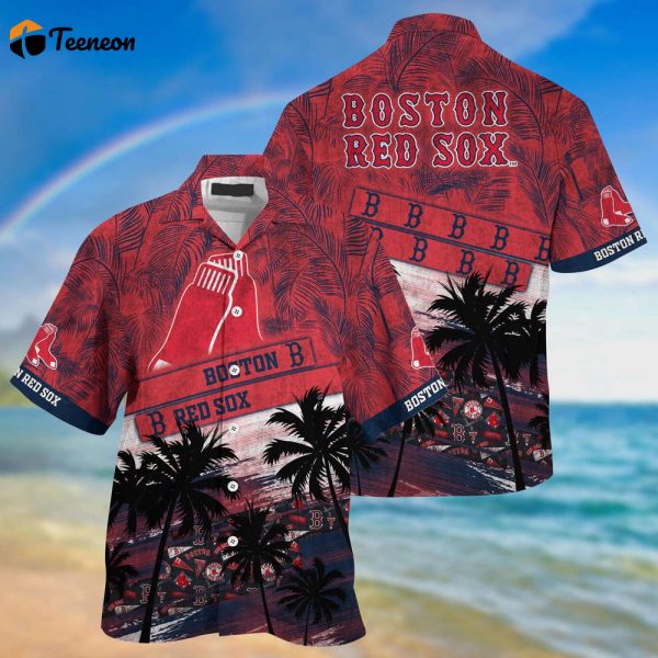 MLB Boston Red Sox Hawaiian Shirt Palm Tree Pattern For Fans Sports