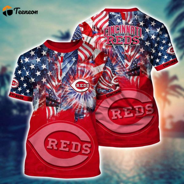 MLB Cincinnati Reds 3D T-Shirt Hawaiian Heatwave For Fans Sports