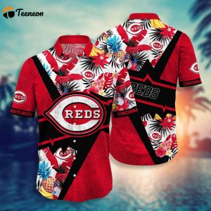 MLB Cincinnati Reds Hawaiian Shirt Flower Swing Into Sunset For Fans