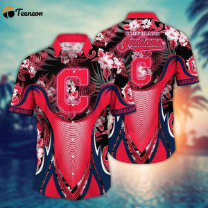 MLB Cleveland Indians Hawaiian Shirt Flower Grandstand Glamour For Fans