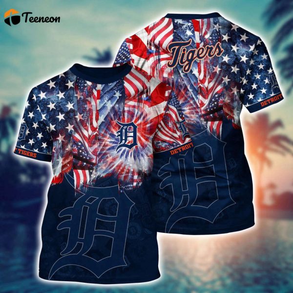 MLB Detroit Tigers 3D T-Shirt Hawaiian Heatwave For Fans Sports