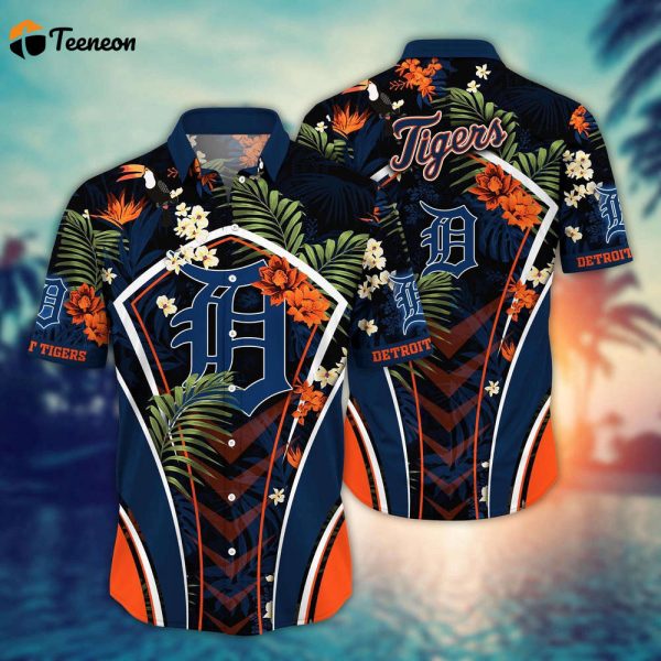 MLB Detroit Tigers Hawaiian Shirt Flower Strike A Style Pose For Fans