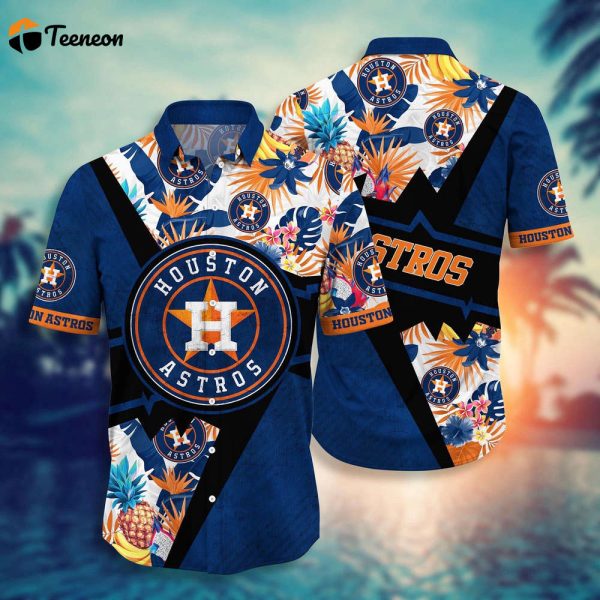 MLB Houston Astros Hawaiian Shirt Flower Swing Into Sunset For Fans