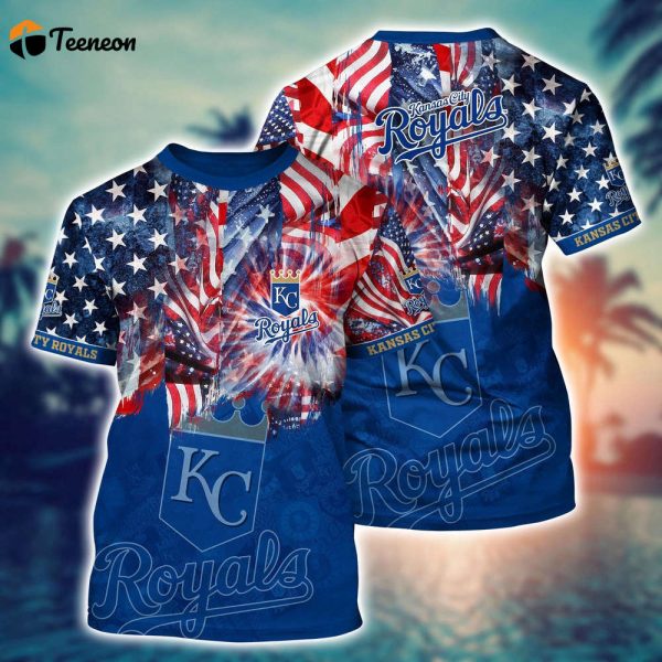 MLB Kansas City Royals 3D T-Shirt Hawaiian Heatwave For Fans Sports