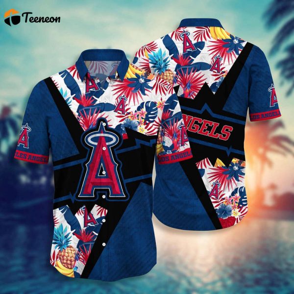 MLB Los Angeles Angels Hawaiian Shirt Flower Swing Into Sunset For Fans