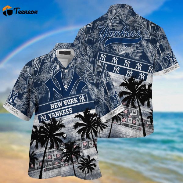 MLB New York Yankees Hawaiian Shirt Palm Tree Pattern For Fans Sports