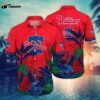 MLB Philadelphia Phillies Hawaiian Shirt Flower Tropical Trees Pattern For Fans