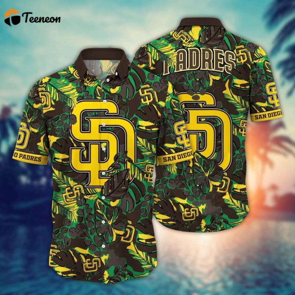 MLB San Diego Padres Hawaiian Shirt Flower Palm Tree Paradise For Fans