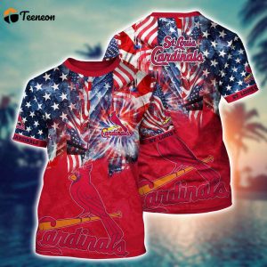 MLB St. Louis Cardinals 3D T-Shirt Hawaiian Heatwave For Fans Sports