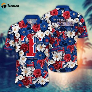 MLB Texas Rangers Hawaiian Shirt Flower Floral Fusion Fashion For Fans