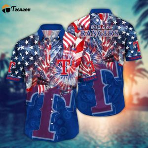 MLB Texas Rangers Hawaiian Shirt Flower Game Day Aloha MLB Style For Fans