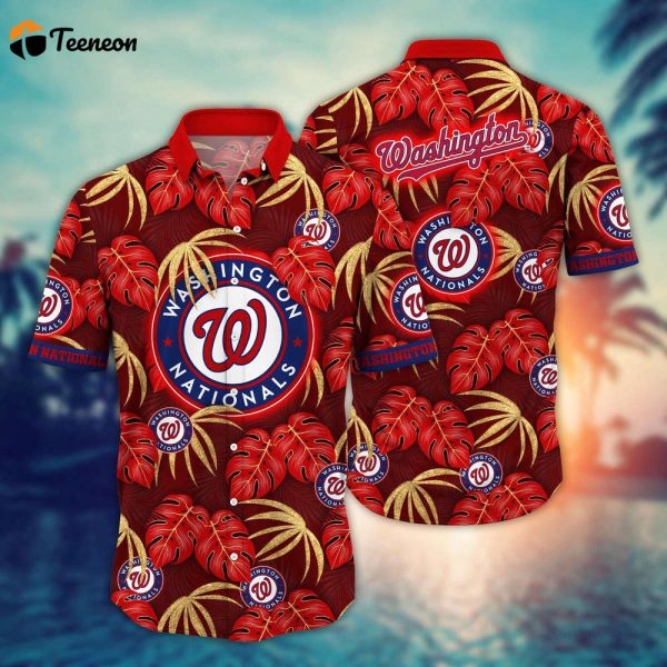 MLB WashIngton Nationals Hawaiian Shirt Floral Symphony Gift For Fans