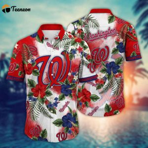 MLB WashIngton Nationals Hawaiian Shirt Pitch Perfect Bloom Gift For Fans