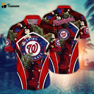 MLB Washington Nationals Hawaiian Shirt Flower Strike A Style Pose For Fans