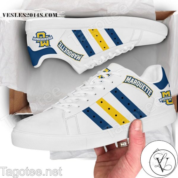 Marquette Golden Eagles Print Stan Smith Shoes Style