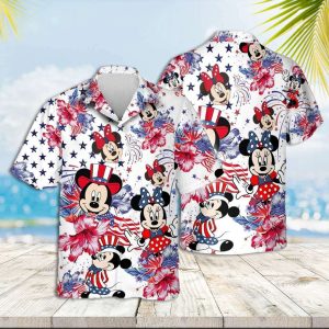 Mickey Mouse Hawaiian Shirt Disney Hibiscus Hawaiian Shirt