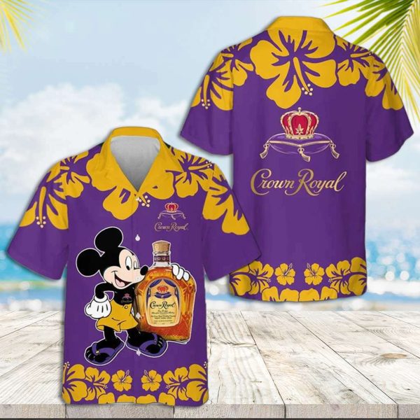 Mickey Mouse Hawaiian Shirt Mickey Crown Royal Hawaiian Shirt