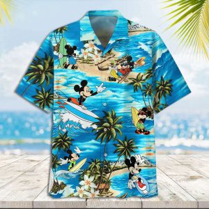 Mickey Mouse Hawaiian Shirt Mickey Surfboard Hawaiian Shirt