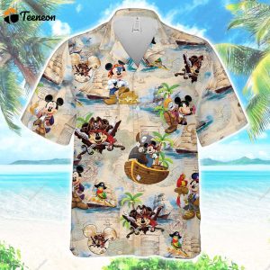 Mickey Mouse Pirate Hawaiian Shirt