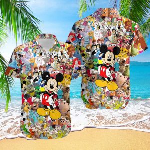 Mouse And All Movies Character Hawaii Beach Shirt