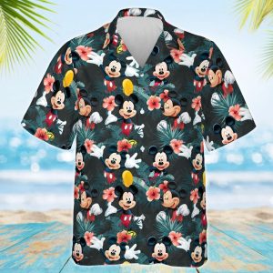 Mouse Mascot Peace Out Pattern Hawaiian Shirt