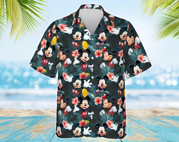 Mouse Mascot Peace Out Pattern Hawaiian Shirt