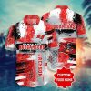 NFL Tampa Bay Buccaneers Custom Name Red Grey Hawaiian Shirt Gifts 2024 Men & Women Aloha Shirt