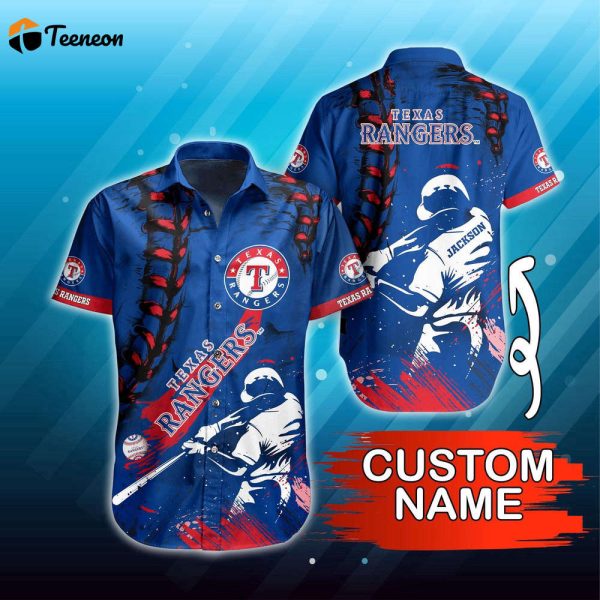 Personalized MLB Texas Rangers Hawaiian Shirt Summer Symphony For Fans