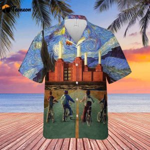 Pigs Can Fly Stranger Things x Animals Hawaiian Pink Floyd Shirt Gift For Men Women