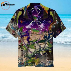 Roronoa Zoro One Pice Dark Lord Sauron Hawaiian Shirt For Men Women Outfit Summer Beach