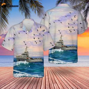 Royal Canadian Navy Anticosti-class minesweeper Hawaiian Shirt Gift for Dad Father Days