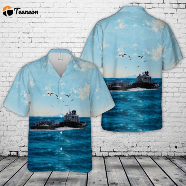 Royal Canadian Navy CFAV Merrickville (YTL 593) Ville-class harbour tugboats Hawaiian Shirt Gift for Dad Father Days