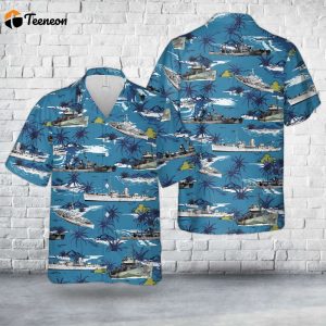 Royal Canadian Navy Flower-class corvettes WWII Hawaiian Shirt Gift for Dad Father Days