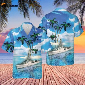 Royal Canadian Navy HMCS Restigouche (DDE 257) Hawaiian Shirt Gift for Dad Father Days