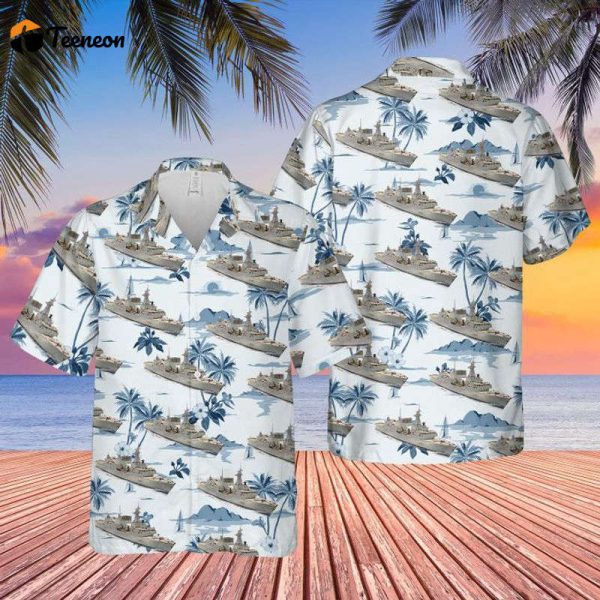 Royal Canadian Navy HMCS Winnipeg FFH 338 Hawaiian Shirt Gift for Dad Father Days