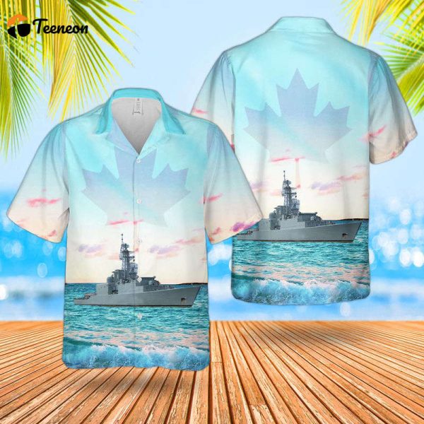 Royal Canadian Navy RCN Iroquois-class Guided missile destroyer Hawaiian Shirt Gift for Dad Father Days