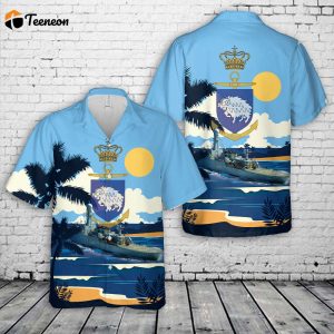 Royal Danish Navy Kongelige Danske Marine – Ocean Patrol Frigate F 359 HDMS Vaedderen Hawaiian Shirt Gift for Dad Father Days