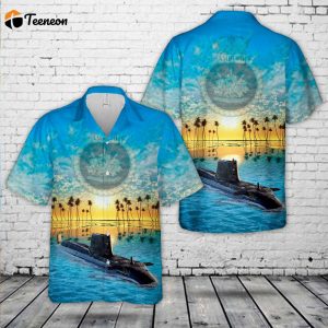 Royal Navy HMS Ambush (S120) Hawaiian Shirt Gift for Dad Father Days