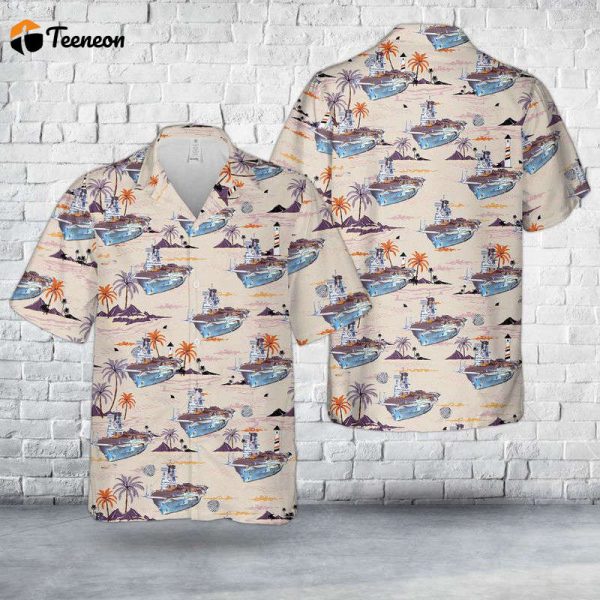 Royal Navy HMS Ark Royal (R09) Hawaiian Shirt Gift for Dad Father Days